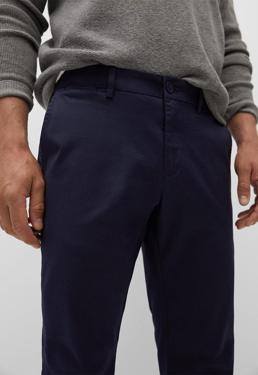 MANGO - Trousers prato - navy