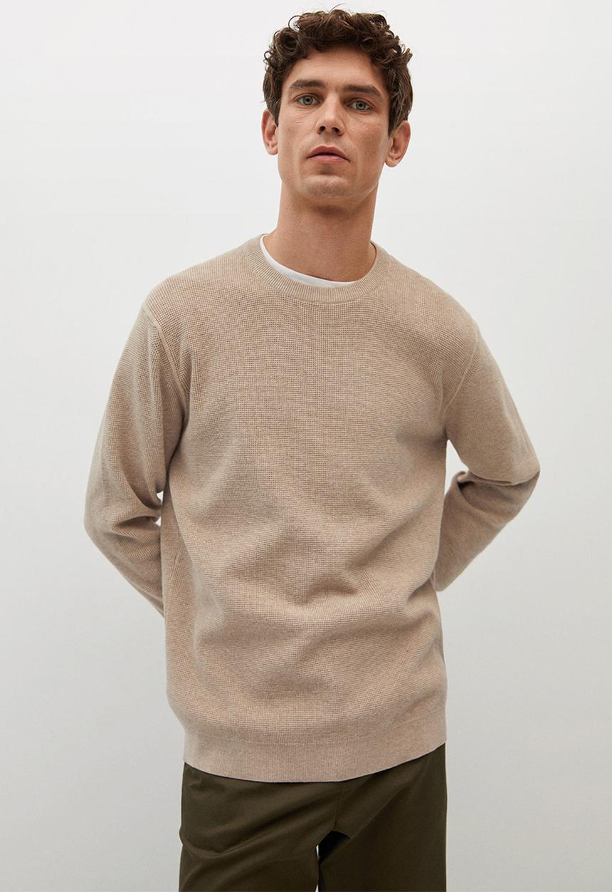 MANGO - Sweater Antigua fine Knitwear  - light beige