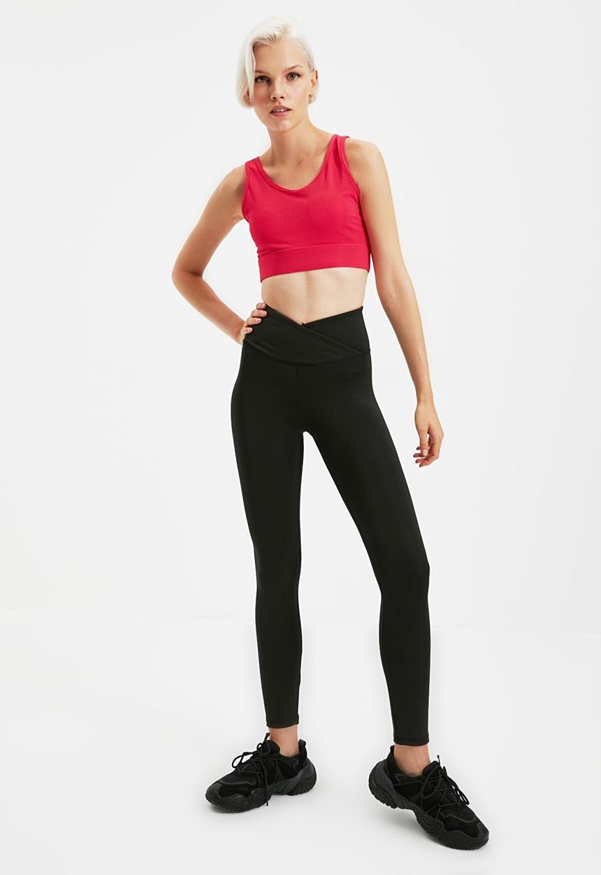 Trendyol - Knitted sport leggings - black