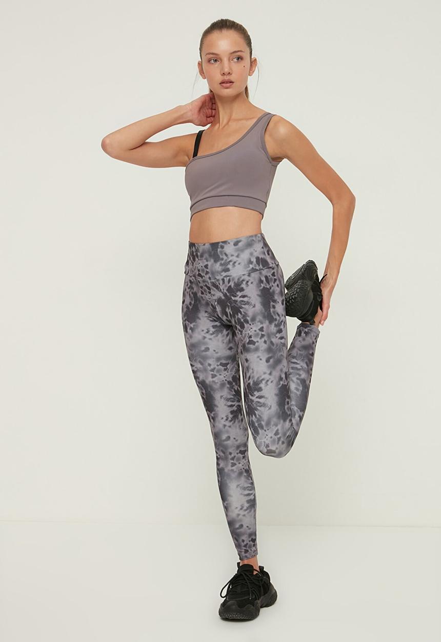 Trendyol - Knitted sports leggings - grey