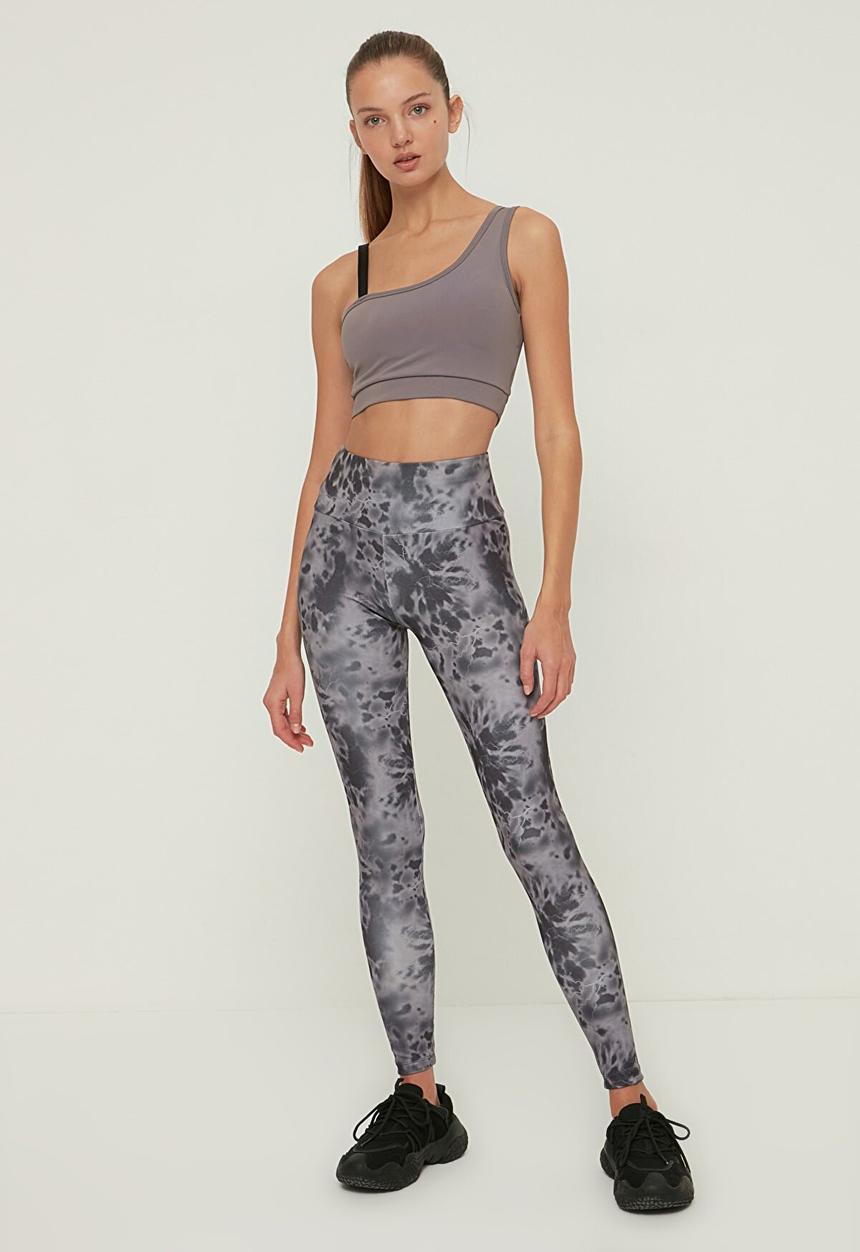 Trendyol - Knitted sports leggings - grey