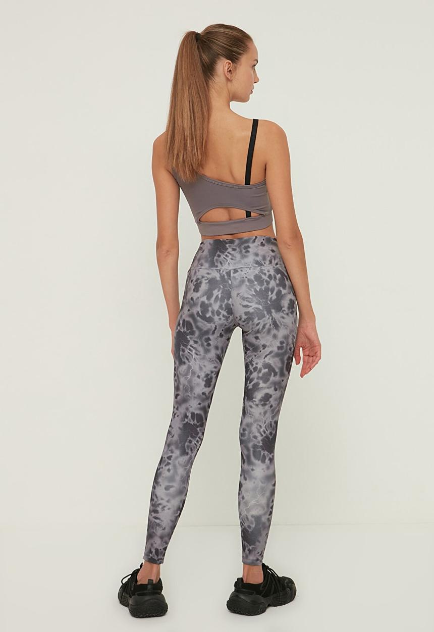 Trendyol - Knitted sports leggings - grey