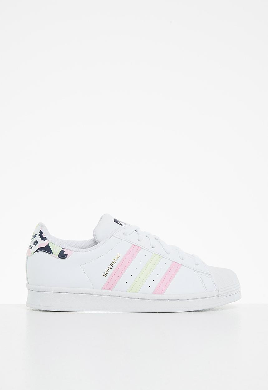 adidas Originals - Superstar j - ftwr white/almost lime/true pink