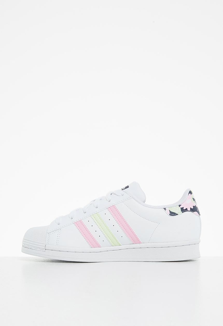 adidas Originals - Superstar j - ftwr white/almost lime/true pink