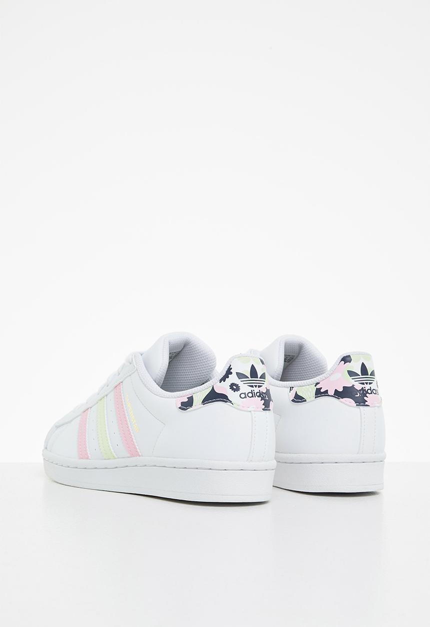 adidas Originals - Superstar j - ftwr white/almost lime/true pink