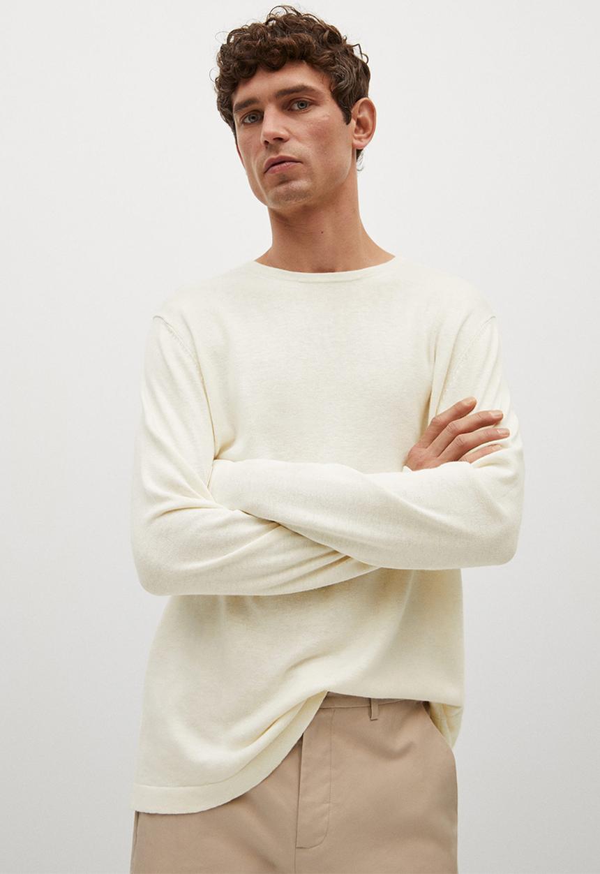 MANGO - Sweater Avena fine Knitwear  - natural