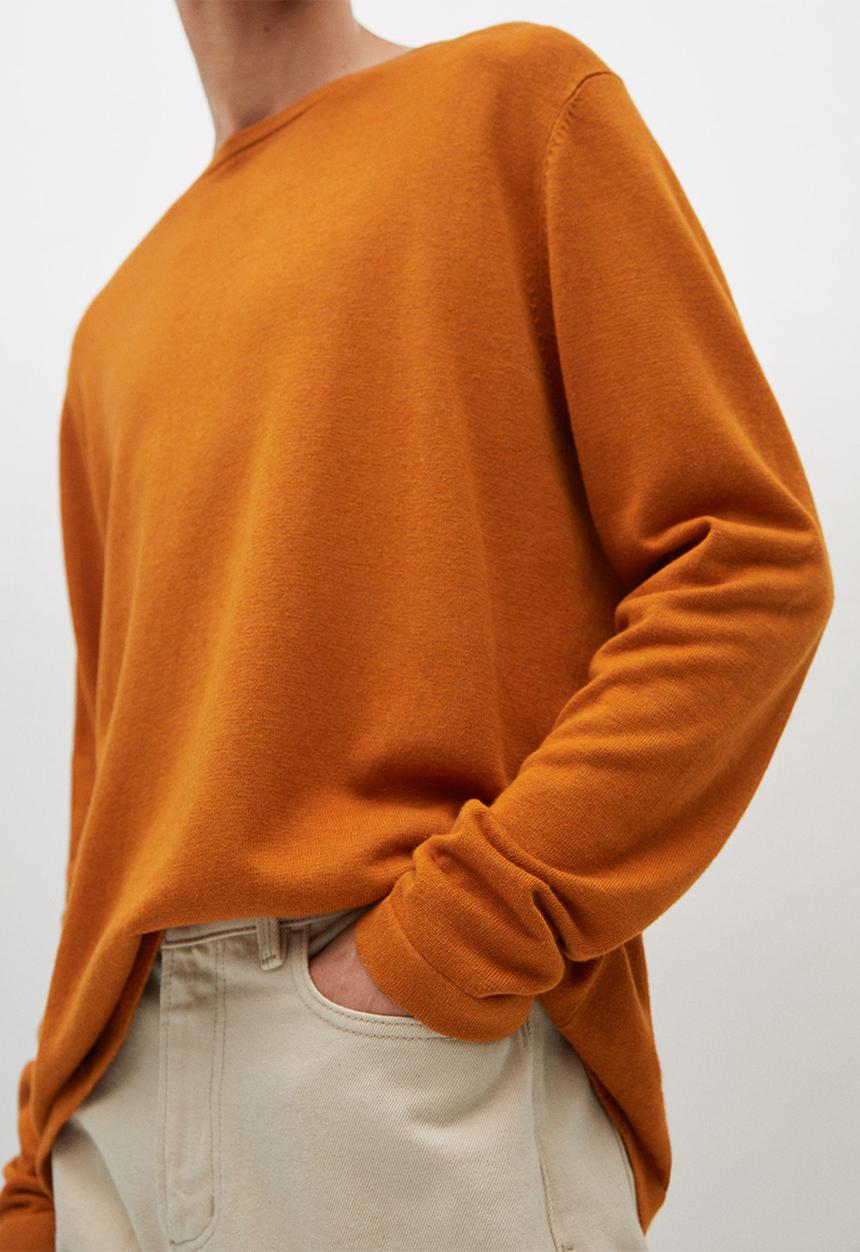 MANGO - Sweater Avena fine Knitwear  - medium orange