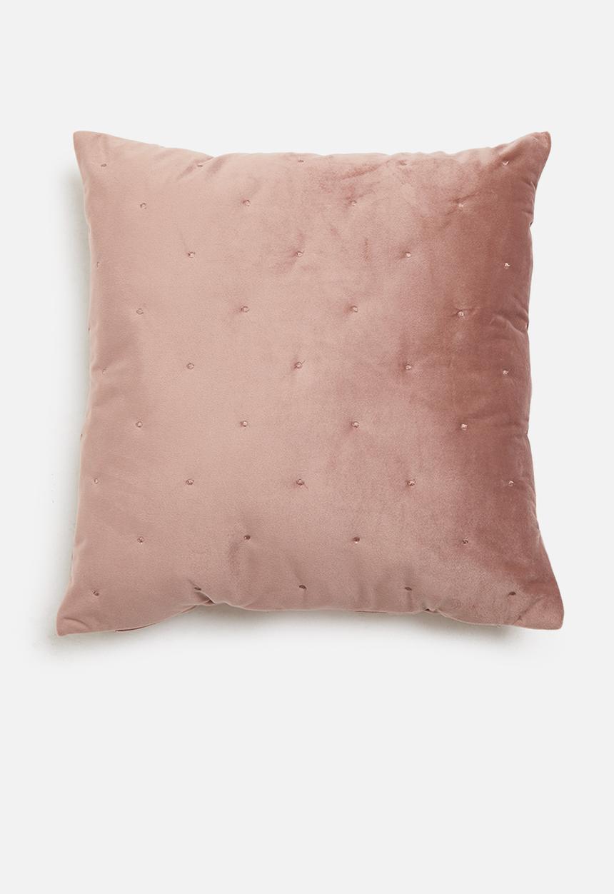 Sixth Floor - Thea velvet cushion cover - dusty pink