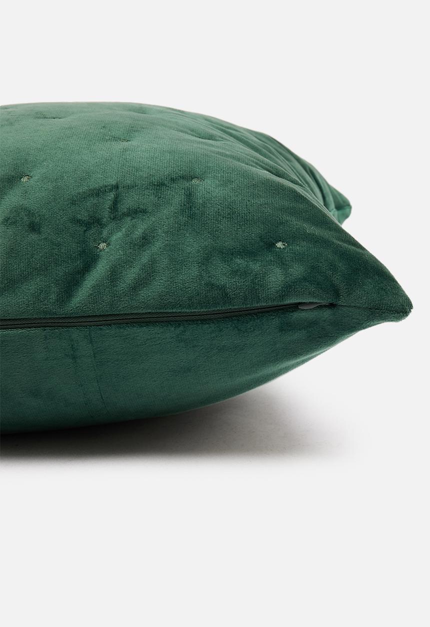 Sixth Floor - Thea velvet cushion cover - green