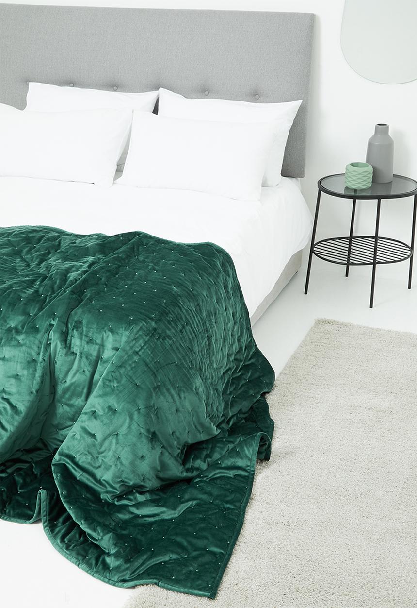 Sixth Floor - Thea velvet quilt - green