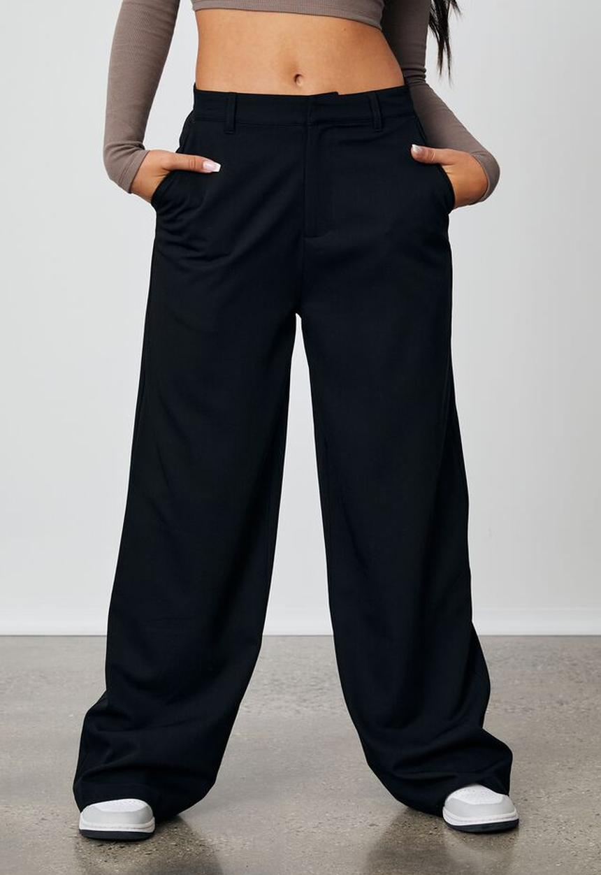 Factorie - Wide leg pant - black