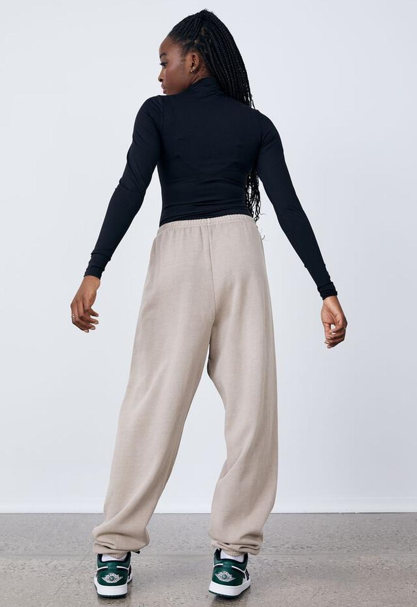 Factorie - Washed oversized jogger - brown mushroom