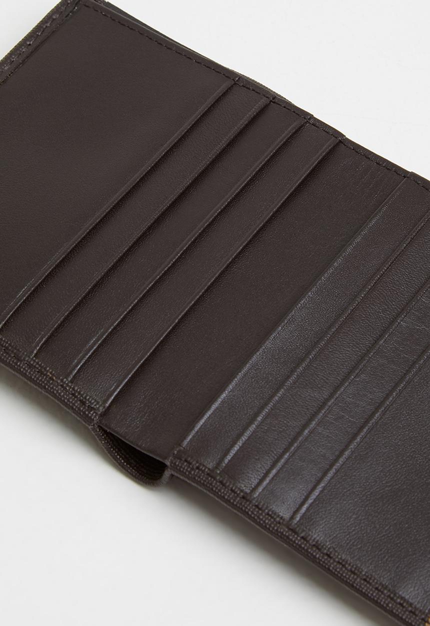 POLO - Monogram credit card wallet fold - brown iconic