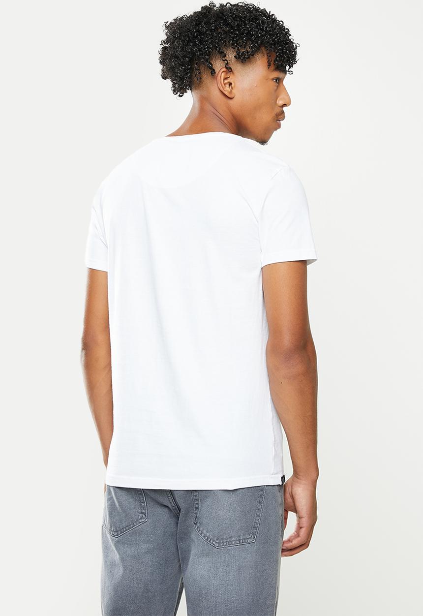S.P.C.C - Denico regular fit straight hem tee  - optical white