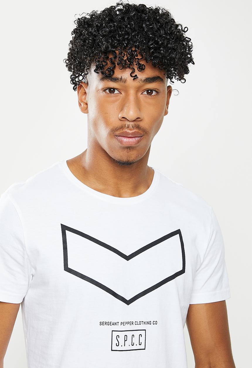 S.P.C.C - Denico regular fit straight hem tee  - optical white