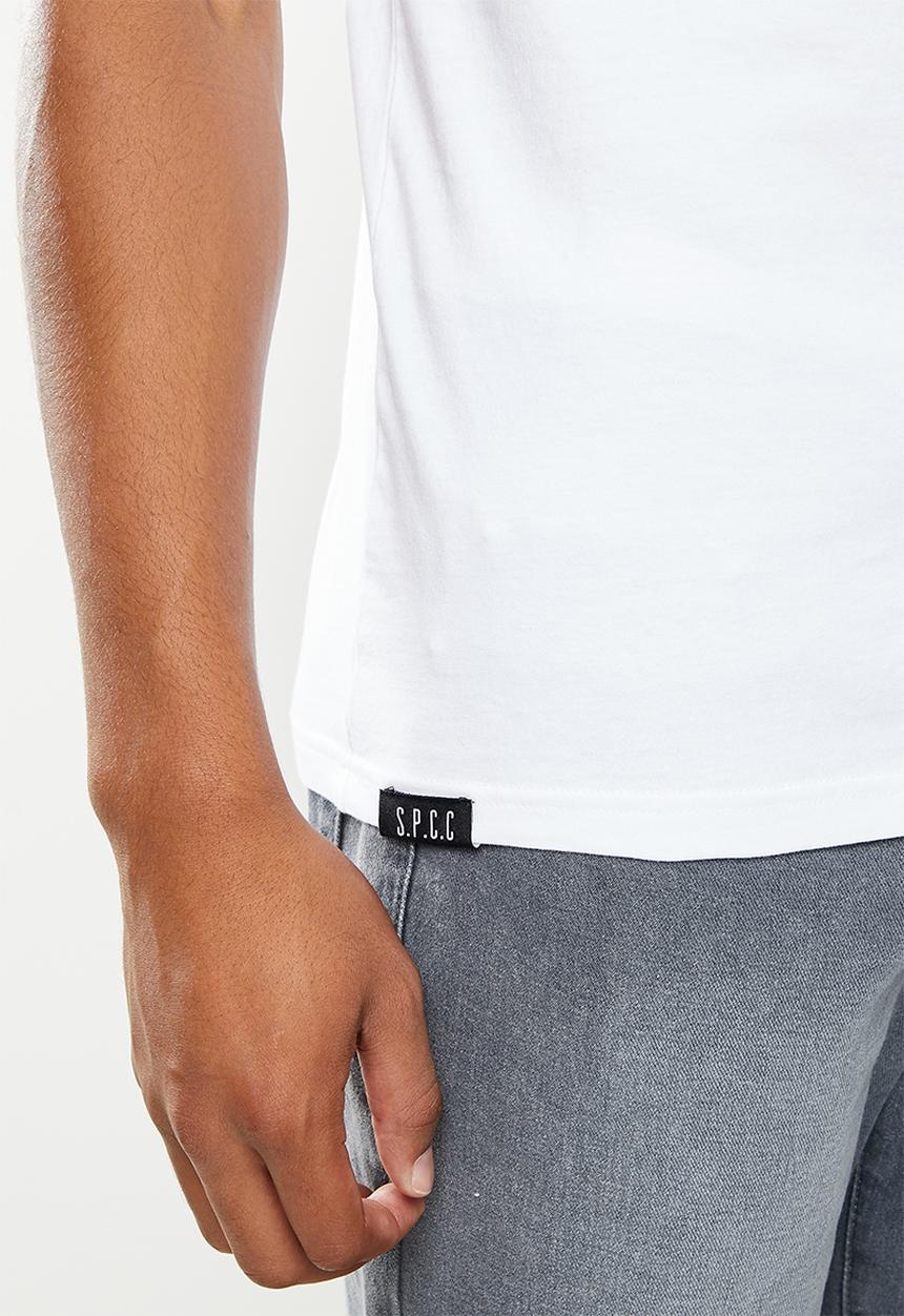 S.P.C.C - Denico regular fit straight hem tee  - optical white