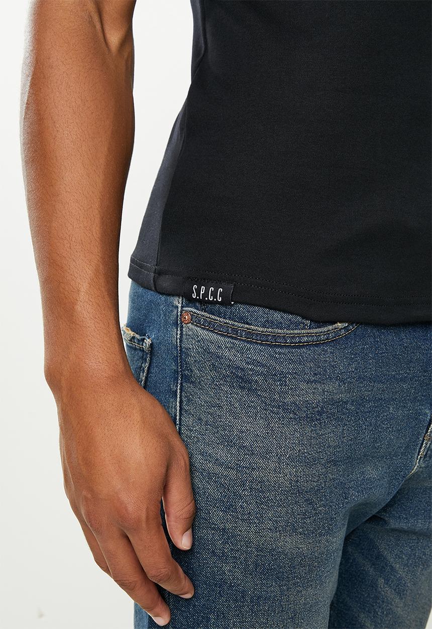 S.P.C.C - Atwell regular fit straight hem tee  - black