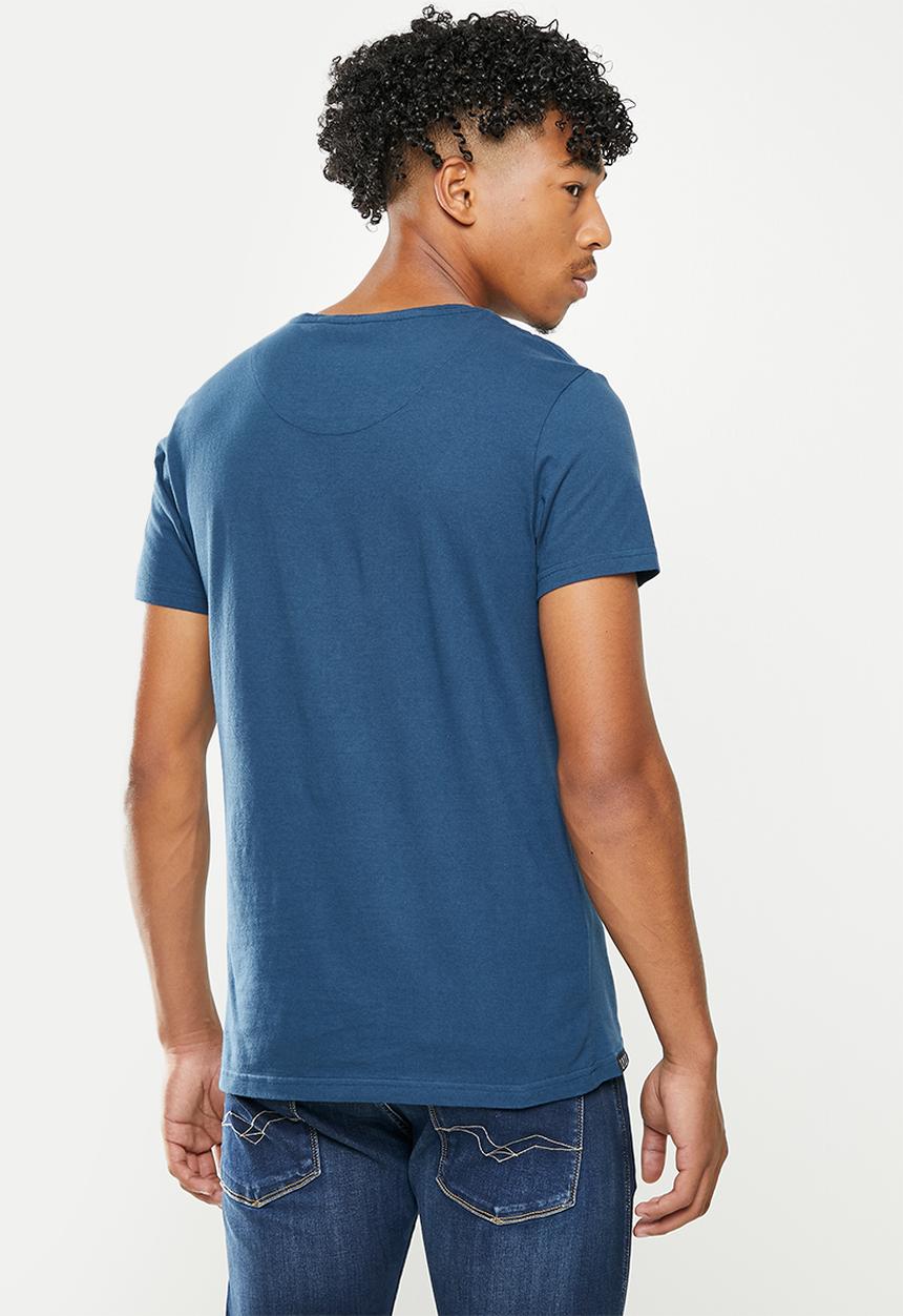 S.P.C.C - Denico regular fit straight hem tee  - denim blue