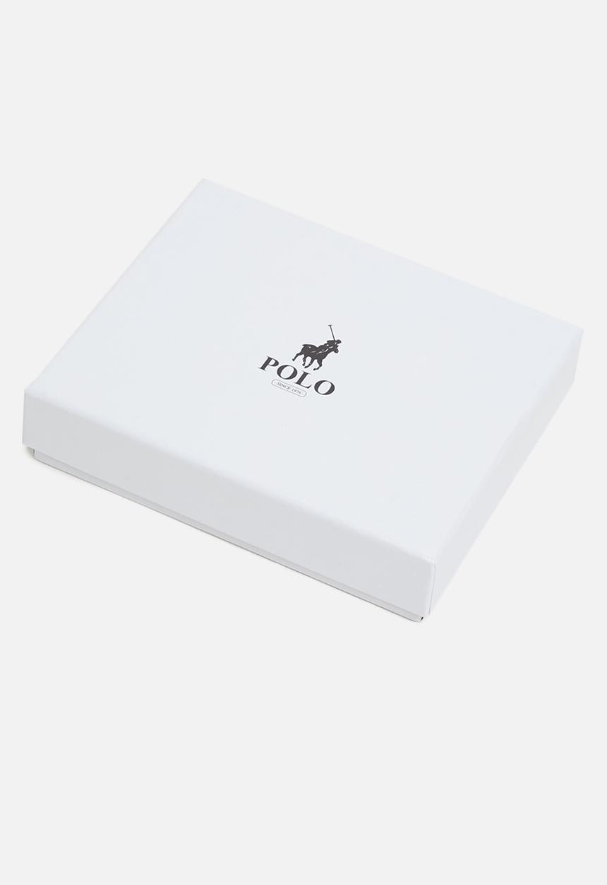 POLO - Monogram credit card holder with top pocket - black iconic