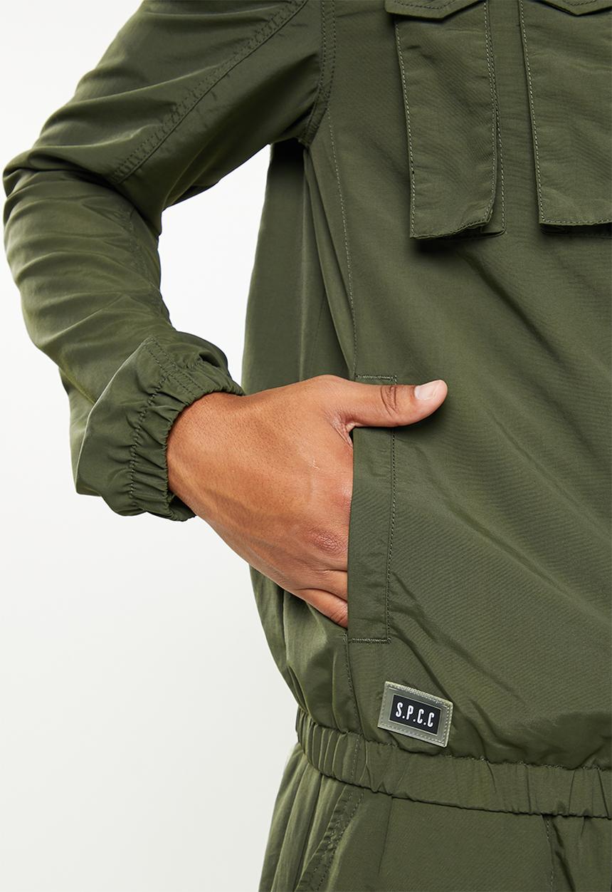 S.P.C.C - Edwards regular fit zip through jacket  - dark moss