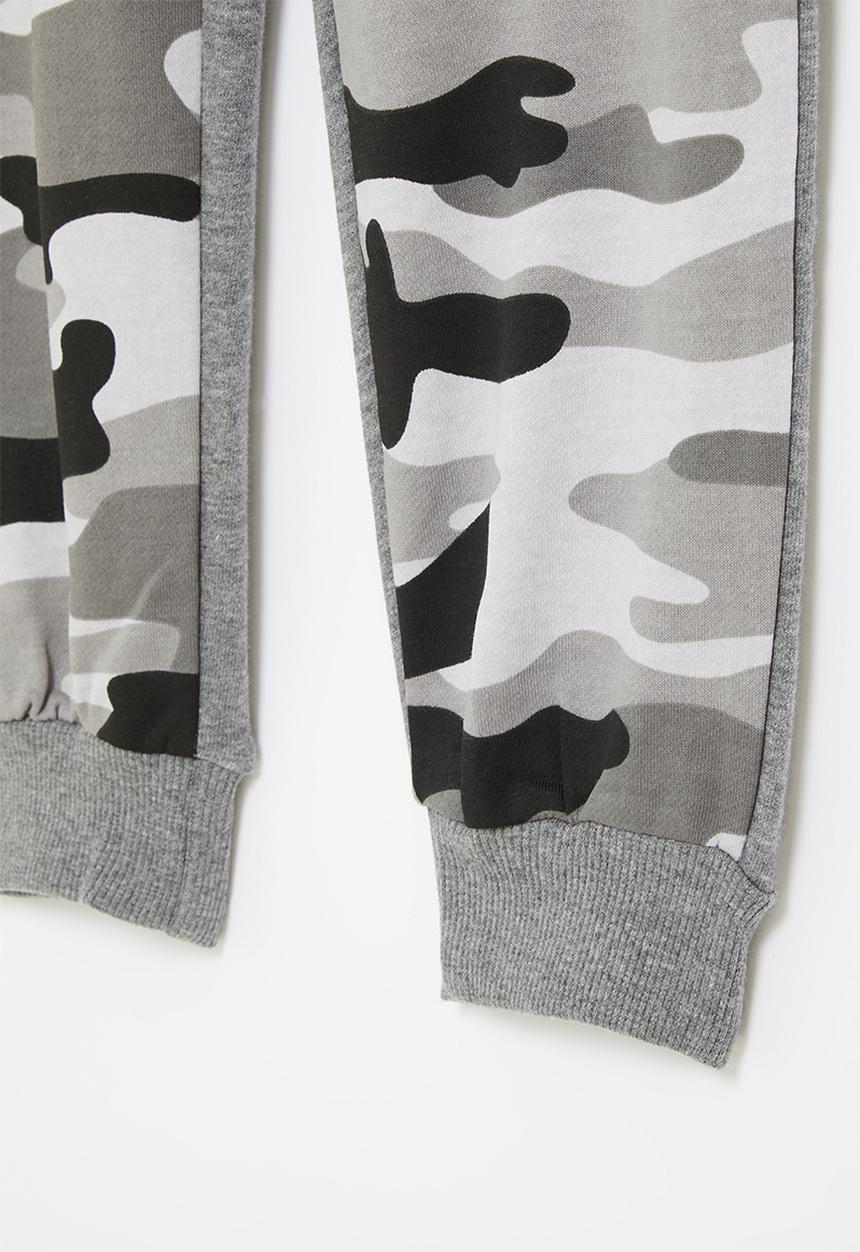 Rebel Republic - Camo jogger - grey melange