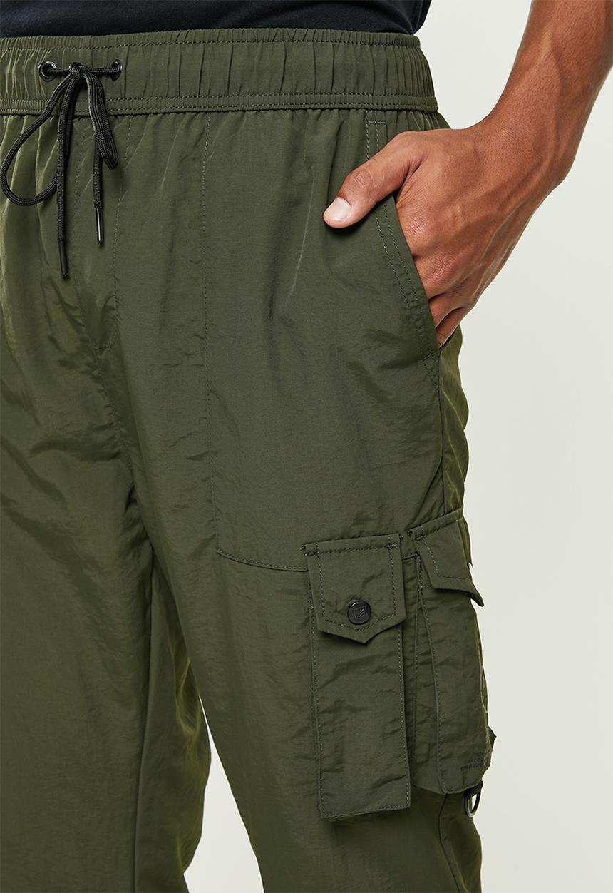S.P.C.C - Whitaker regular fit utility woven joggers  - dark moss