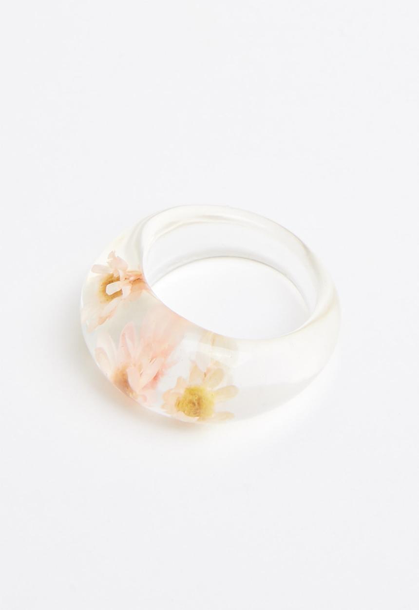 Superbalist - Flower resin ring - clear