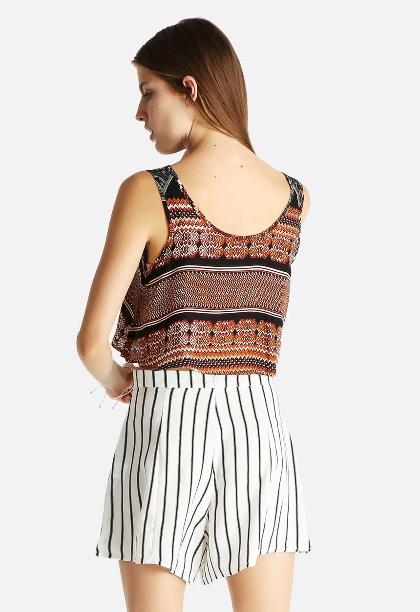 Glamorous - Border Print Crop Top