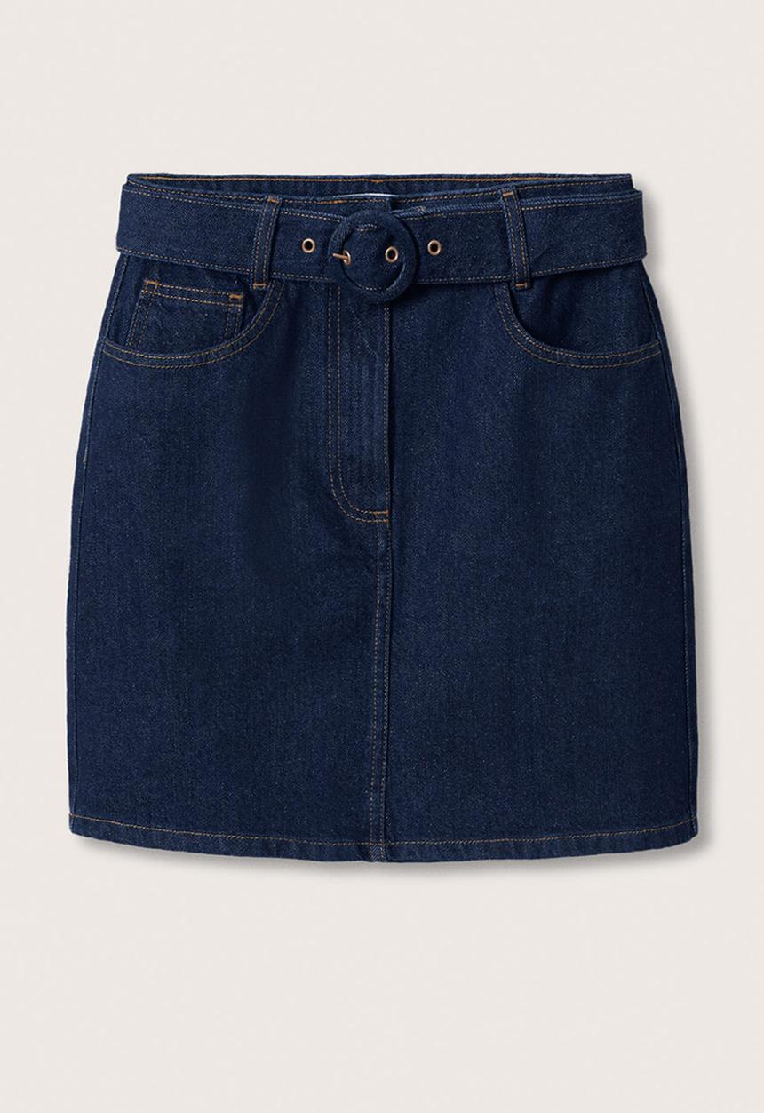 MANGO - Skirt bloom-h - open blue