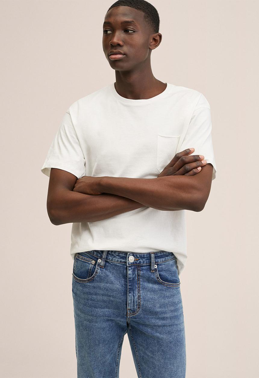 MANGO - Jeans slimtb - open blue
