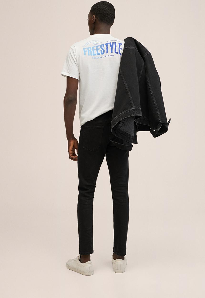 MANGO - Jeans . slimtb - black denim
