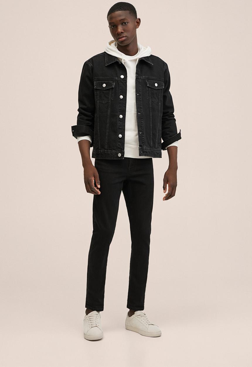 MANGO - Jeans . slimtb - black denim