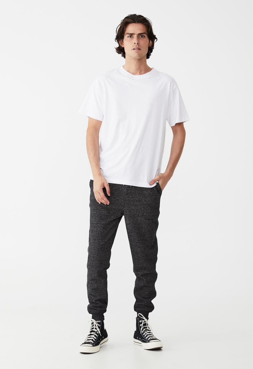 Factorie - Trippy slim trackie - textured black