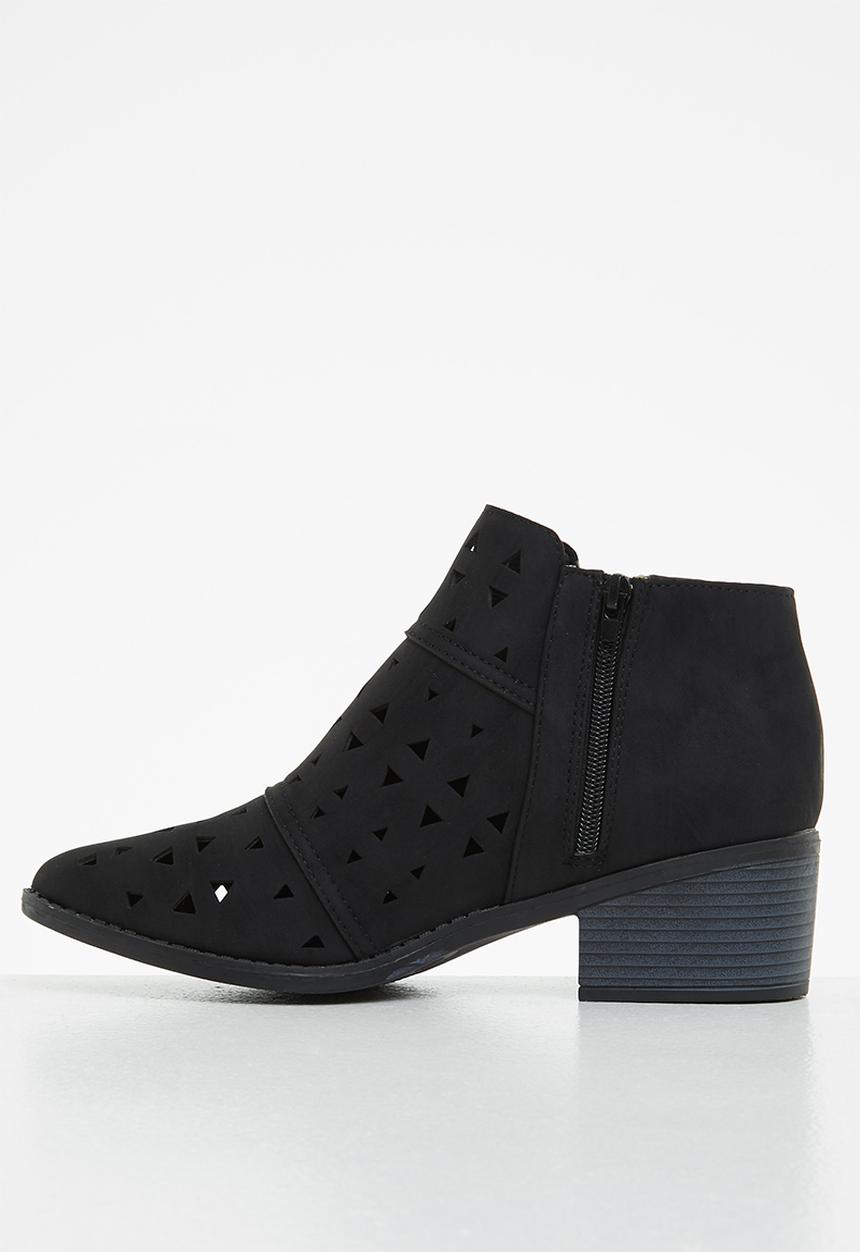 Seduction - Lasercut ankle boot - black