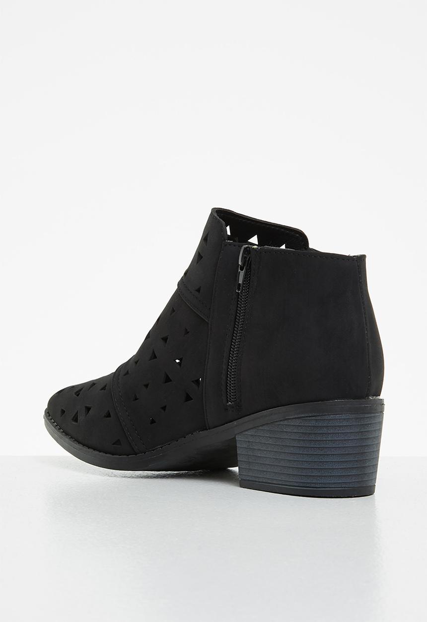 Seduction - Lasercut ankle boot - black