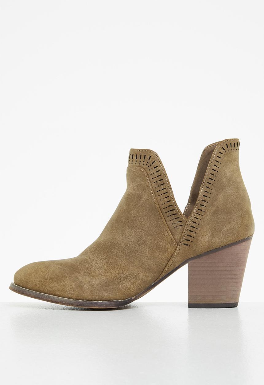 Seduction - Side cut out ankle boot - taupe