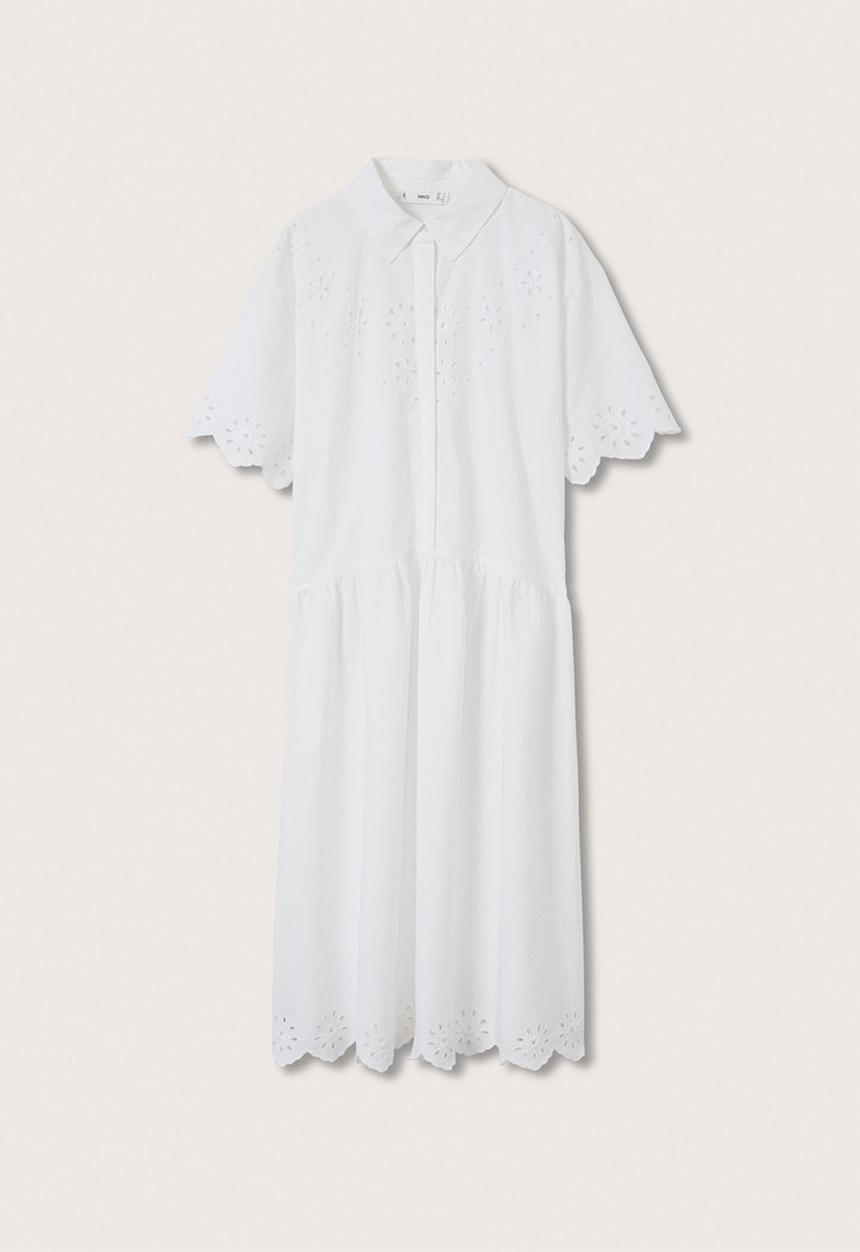 MANGO - Dress cloud-h - white