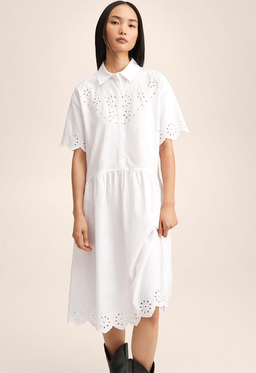 MANGO - Dress cloud-h - white
