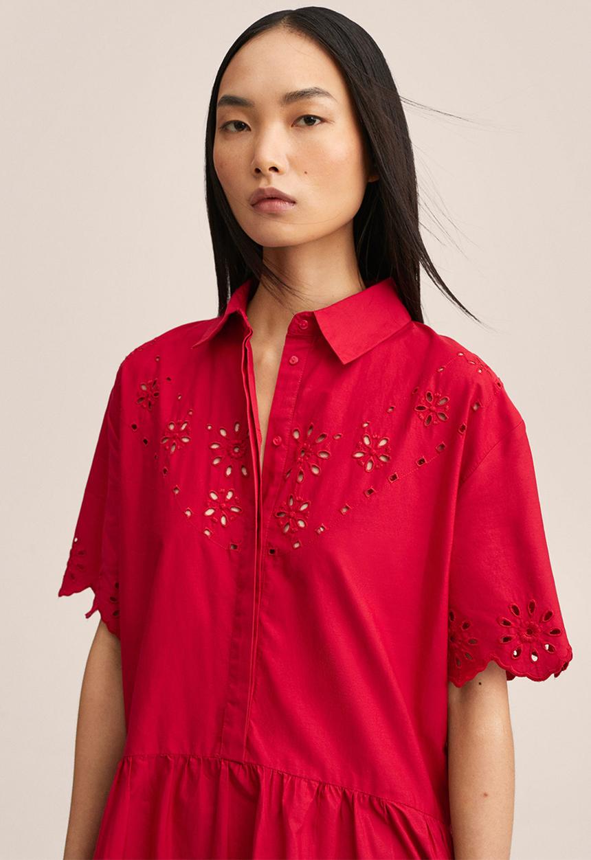 MANGO - Dress cloud-h - red