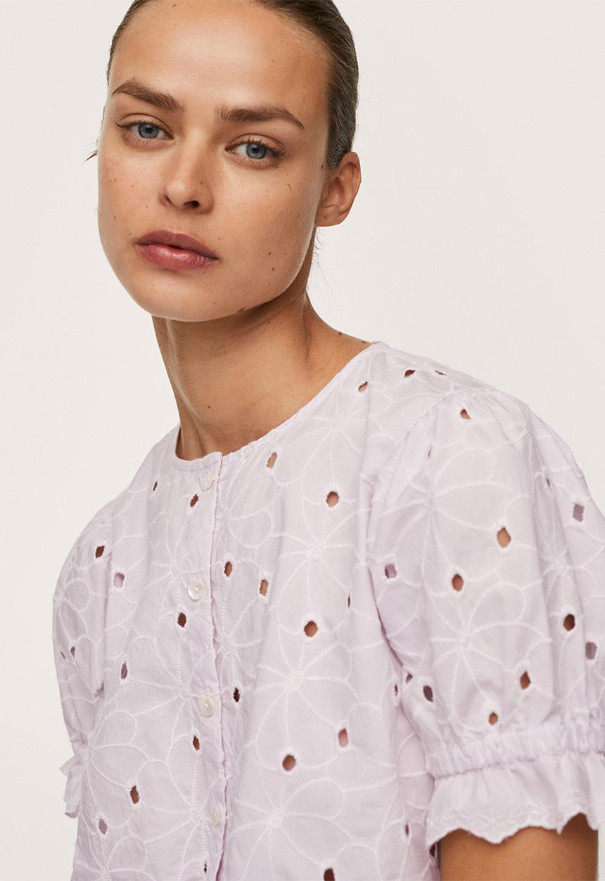 MANGO - Blouse lavi-h - light pastel purple