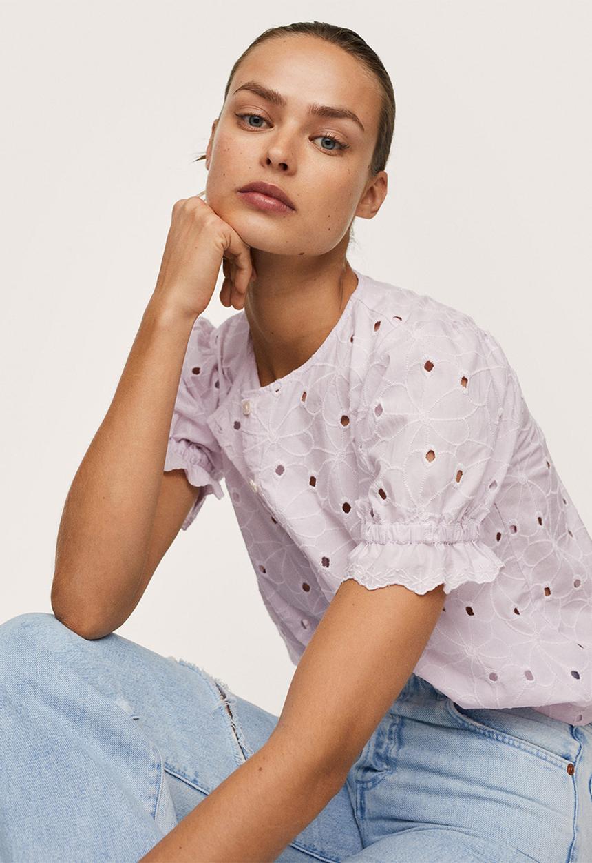 MANGO - Blouse lavi-h - light pastel purple