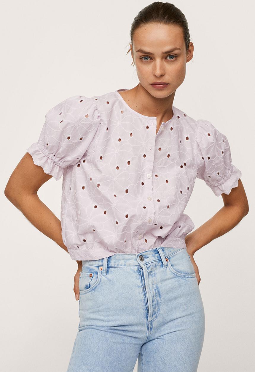 MANGO - Blouse lavi-h - light pastel purple