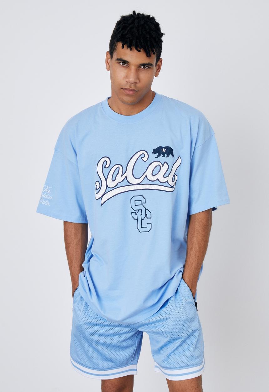 Factorie - Oversized graphic T-shirt - cali blue