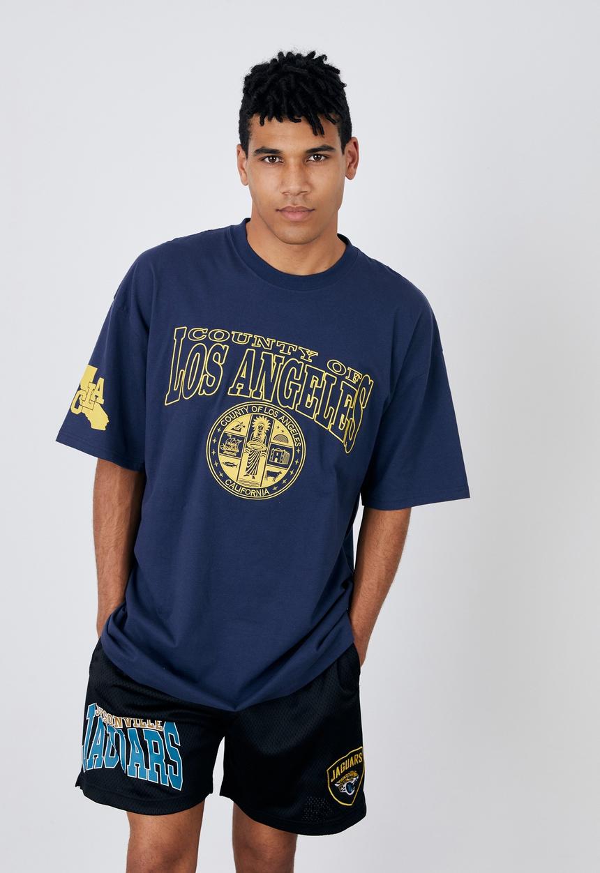 Factorie - Oversized graphic T-shirt - navy