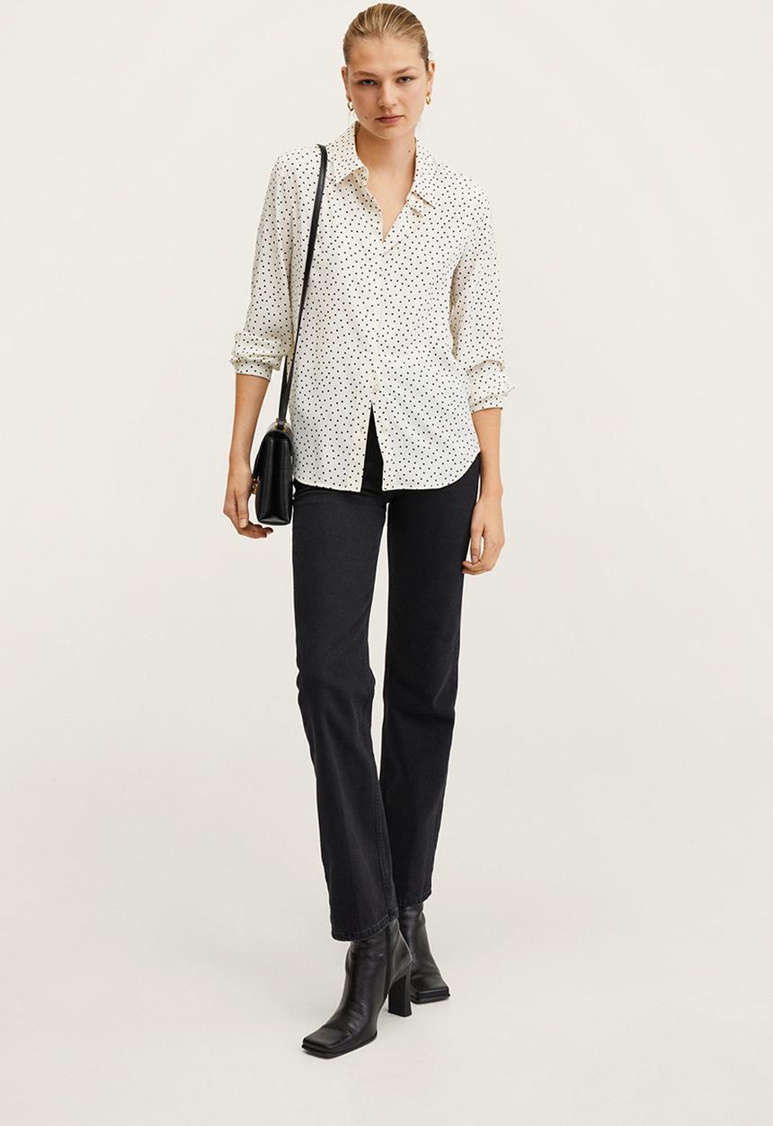 MANGO - Shirt basic - light pastel yellow