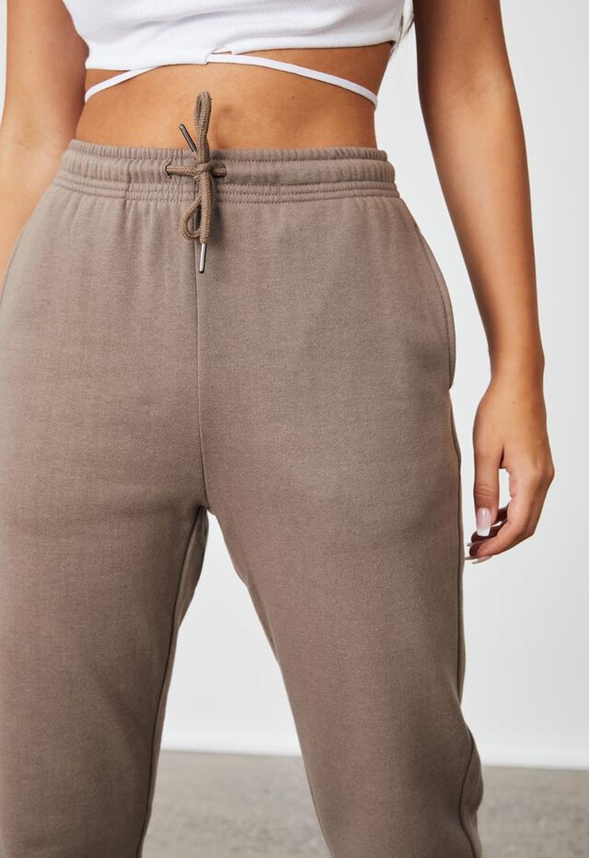 Factorie - Super high rise trackpant - burnt iron