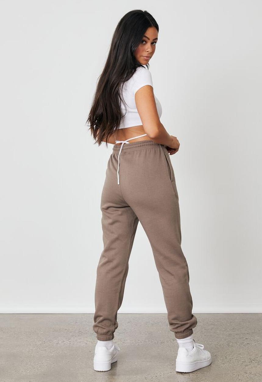 Factorie - Super high rise trackpant - burnt iron