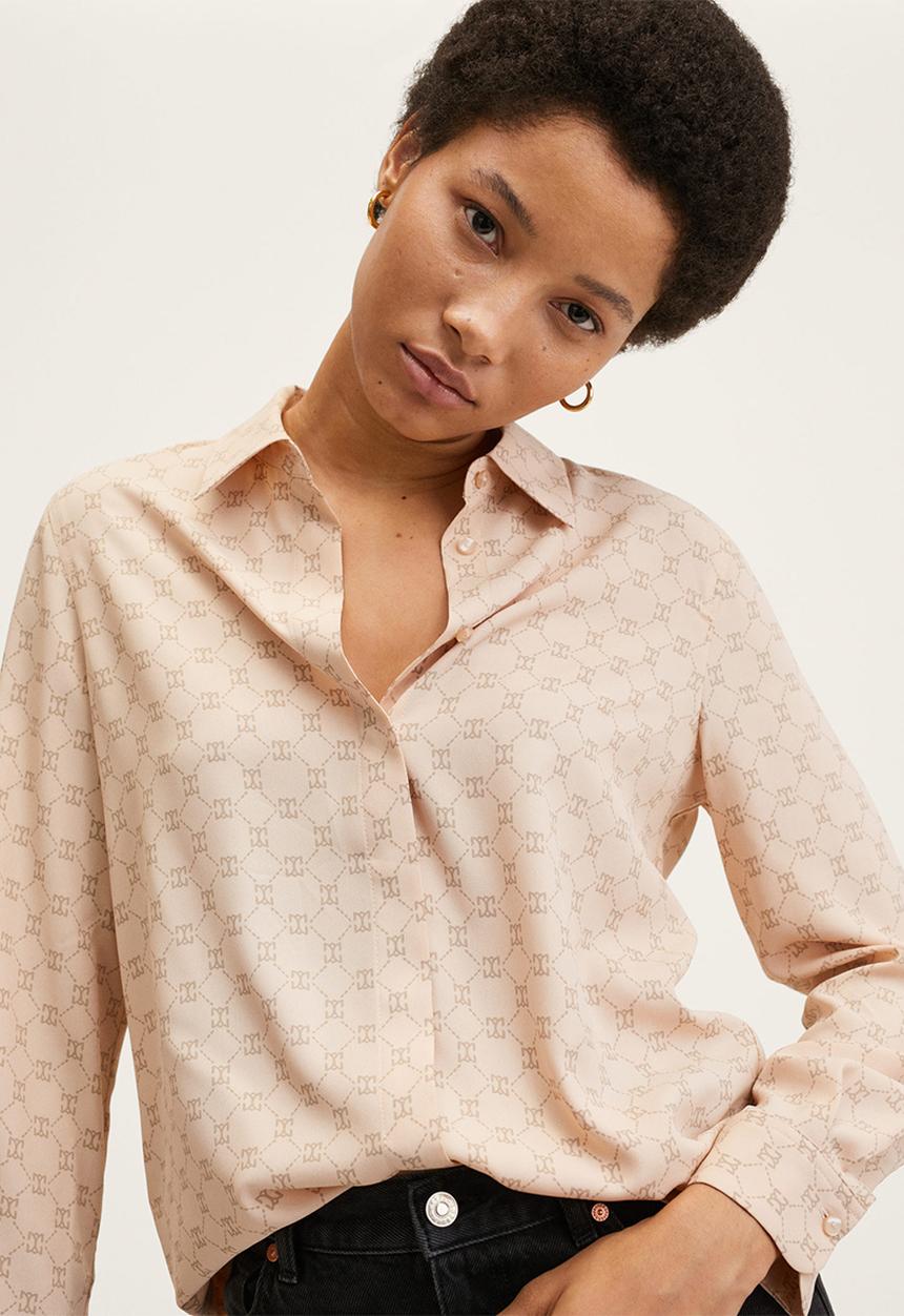 MANGO - Shirt basic - light pastel pink