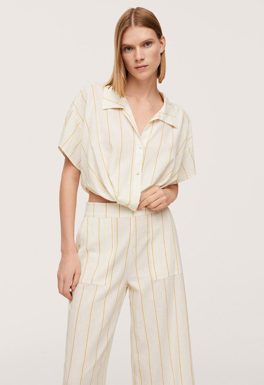 MANGO - Trousers capri-h - natural