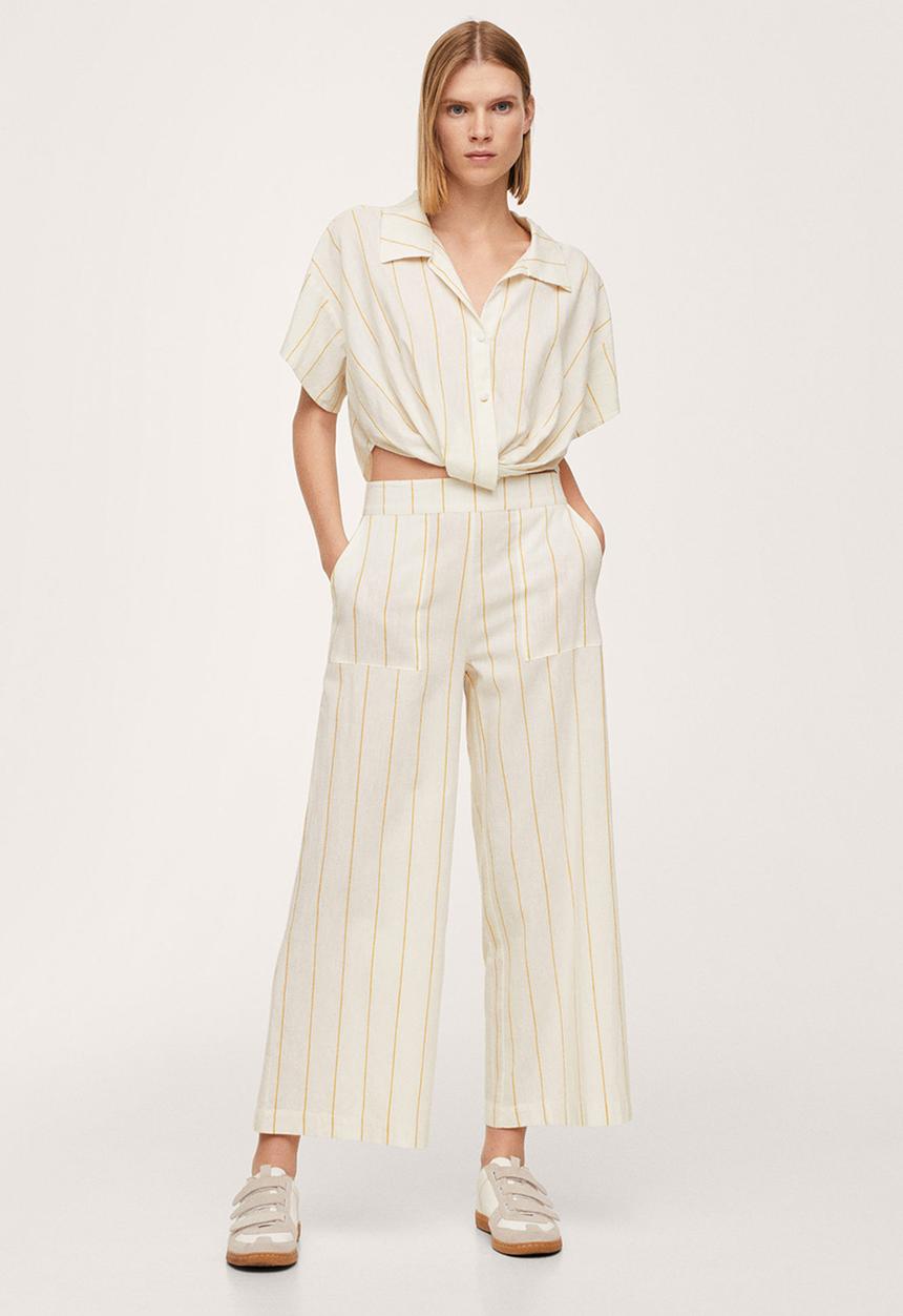 MANGO - Trousers capri-h - natural